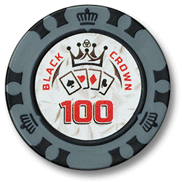Фишка для покера Black Crown номиналом 100